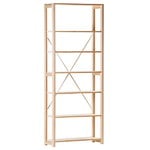 Bookcases, Classic open shelf, high, natural, Red