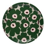 Mini Unikko tray, beige - green - peach Mini Unikko tray, beige - green - peach