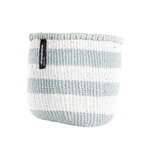 Mifuko Kiondo basket XS, stripes, white - light blue