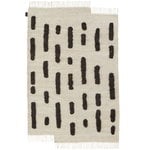 Laine rug woven, off white - black Laine rug woven, off white - black
