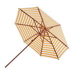 Parasoller, Messina parasoll, ø 270 cm, randigt, guld - vitt, Vit