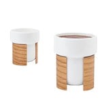 Tonfisk Design Warm cup 2,4 dl, set of 2, white - oak