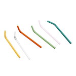 Sip Dots straws, 6 pcs, glass Sip Dots straws, 6 pcs, glass