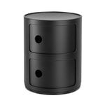 Kartell Componibili Recycled storage unit, 2 modules, matt black