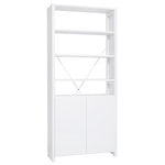 Bookcases, Classic shelf with doors, high, white, White