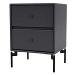 Nightstands, Drift nightstand, black legs - 04 Antracite, Gray