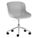 Chaises de bureau, Chaise pivotante à roulettes Hyg, aluminium - gris, Gris