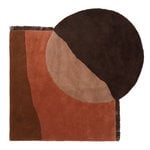 Ullmattor, View tuftad matta, rödbrun, Flerfärgad