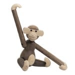 Figurines, Singe en bois Wooden Monkey, petit modèle, chêne fumé, Marron