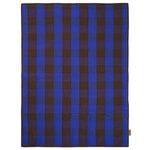 Ferm Living Grand quilted blanket, brown - blue