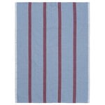 Hale tea towel, faded blue - burgundy