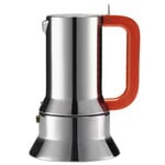 Kaffee- und Teekannen, Espressokocher 9090 Manico Forato, Orange, 6 Tassen, Silber