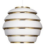 Pendant lamps, Aalto pendant A331 "Beehive", white - brass, White