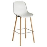 Neu 12 bar stool, cream white - matt lacquered oak - steel Neu 12 bar stool, cream white - matt lacquered oak - steel