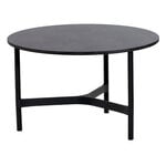 Patio tables, Twist coffee table, diam. 70 cm, lava grey - fossil black, Gray