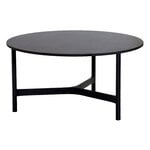 Tavoli da patio, Tavolino Twist, diametro 90 cm, grigio scuro - nero, Grigio