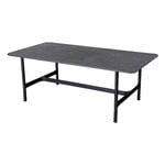 Tavoli da patio, Tavolino Twist, 120 x 60 cm, grigio scuro - nero, Grigio
