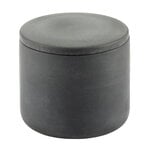 Cose container with lid, round, S, dark grey