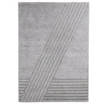 Wool rugs, Kyoto rug, 170 x 240 cm, grey, Gray