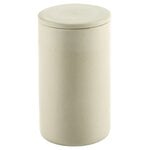 Cose container with lid, round, L, beige