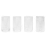 Other drinkware, Ripple Verrines glasses, 4 pcs, clear, Transparent