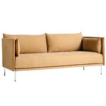 Divano Silhouette 2 posti, Linara 142/Silk cognac - cromo Divano Silhouette 2 posti, Linara 142/Silk cognac - cromo