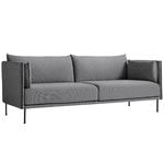Silhouette sofa 3-seater, Coda 182/Sense black - black steel