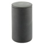 Badrumstillbehör, Cose container with lid, round, L, dark grey, Grå