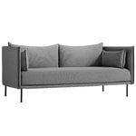 Soffor, Silhouette soffa 2-sits, Coda 182/Silk, svart - svart stål, Grå