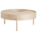 Coffee tables, Arc coffee table 89 cm, white pigmented ash, Natural