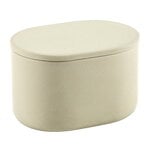 Bathroom accessories, Cose container with lid, oval, L, beige, Beige
