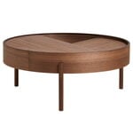 Coffee tables, Arc coffee table 89 cm, matt lacquered walnut, Brown
