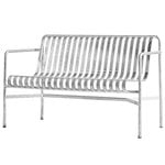 Outdoor benches, Palissade dining bench, hot galvanised, Silver