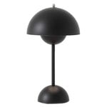 Lighting, Flowerpot VP9 portable table lamp, matt black, USB, Black