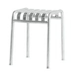 Chaises de jardin, Tabouret Palissade, galvanisé à chaud, Argent