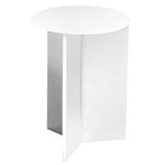 Tavoli da salotto, Tavolo Slit, 35 cm, alto, bianco, Bianco