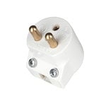 , Lamp plug, earthed, White