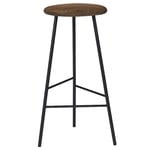 Warm Nordic Pebble bar stool, 76 cm, smoked oak - black
