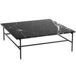 Soffbord, Rebar soffbord, 100 x 104 cm, svart - svart marmor, Svart