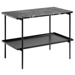 Tavolino d'appoggio Rebar, 75 x 44 cm, nero - marmo nero