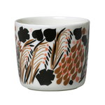 Marimekko Oiva - Letto coffee cup w/o handle 2 dl, 2 pcs, white-green-blac