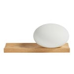 , Dew table and wall lamp, white stained oak, White