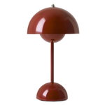 Lighting, Flowerpot VP9 portable table lamp, red brown, USB, Brown