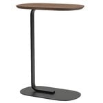 Side & end tables, Relate side table, h. 73,5 cm, smoked solid oak - black, Black
