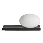 Table lamps, Dew table and wall lamp, black painted ash, White