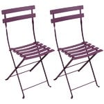 Bistro Metal chair, 2 pcs, aubergine Bistro Metal chair, 2 pcs, aubergine