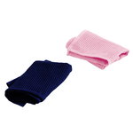 Hay Waffle dishcloth, cool rose - midnight blue