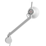 PC wall lamp, single arm, grey PC wall lamp, single arm, grey