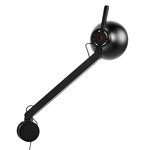 PC wall lamp, single arm, black PC wall lamp, single arm, black