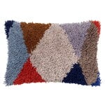 Harlequin tufted cushion, 40 x 60 cm, multicolour